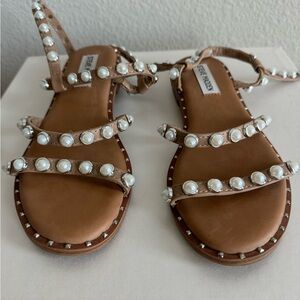 Steve Madden pearl studded sandals